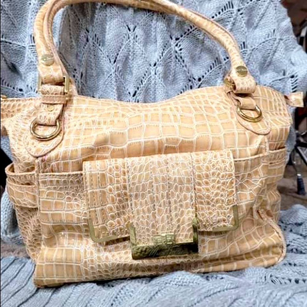 Marc Fisher beige leather bag
